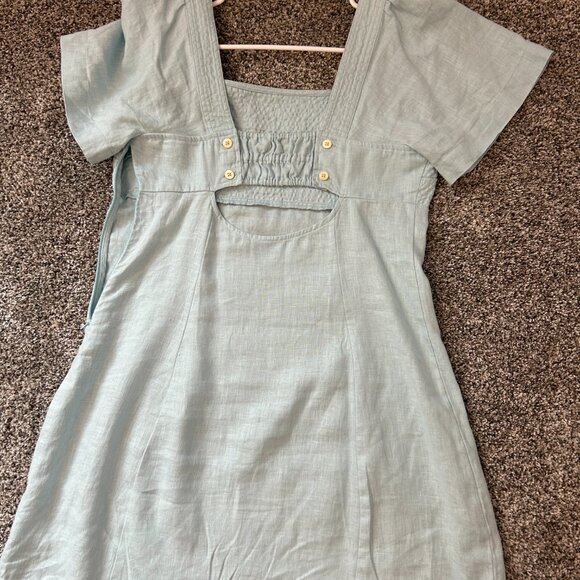Madewell 100% Linen dress, size 8, light blue - Picture 9 of 9